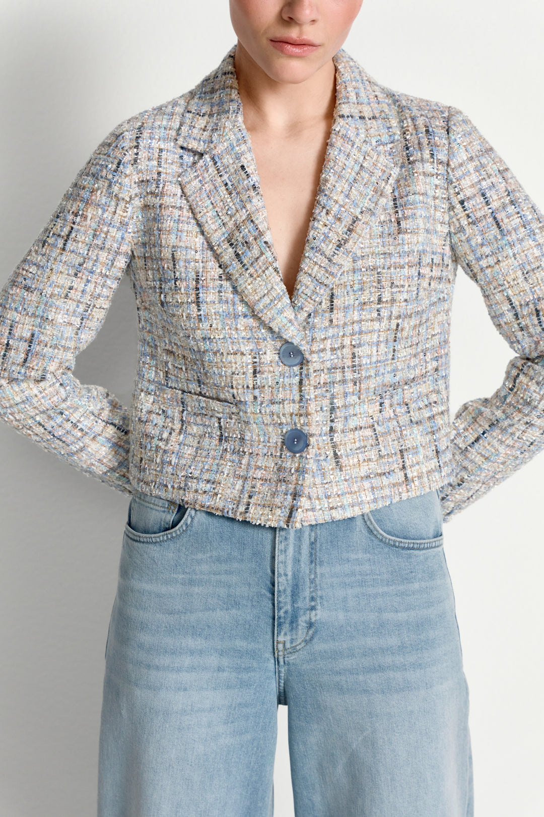 Cropped boucle jacket, sailor sky 732 Bild 5