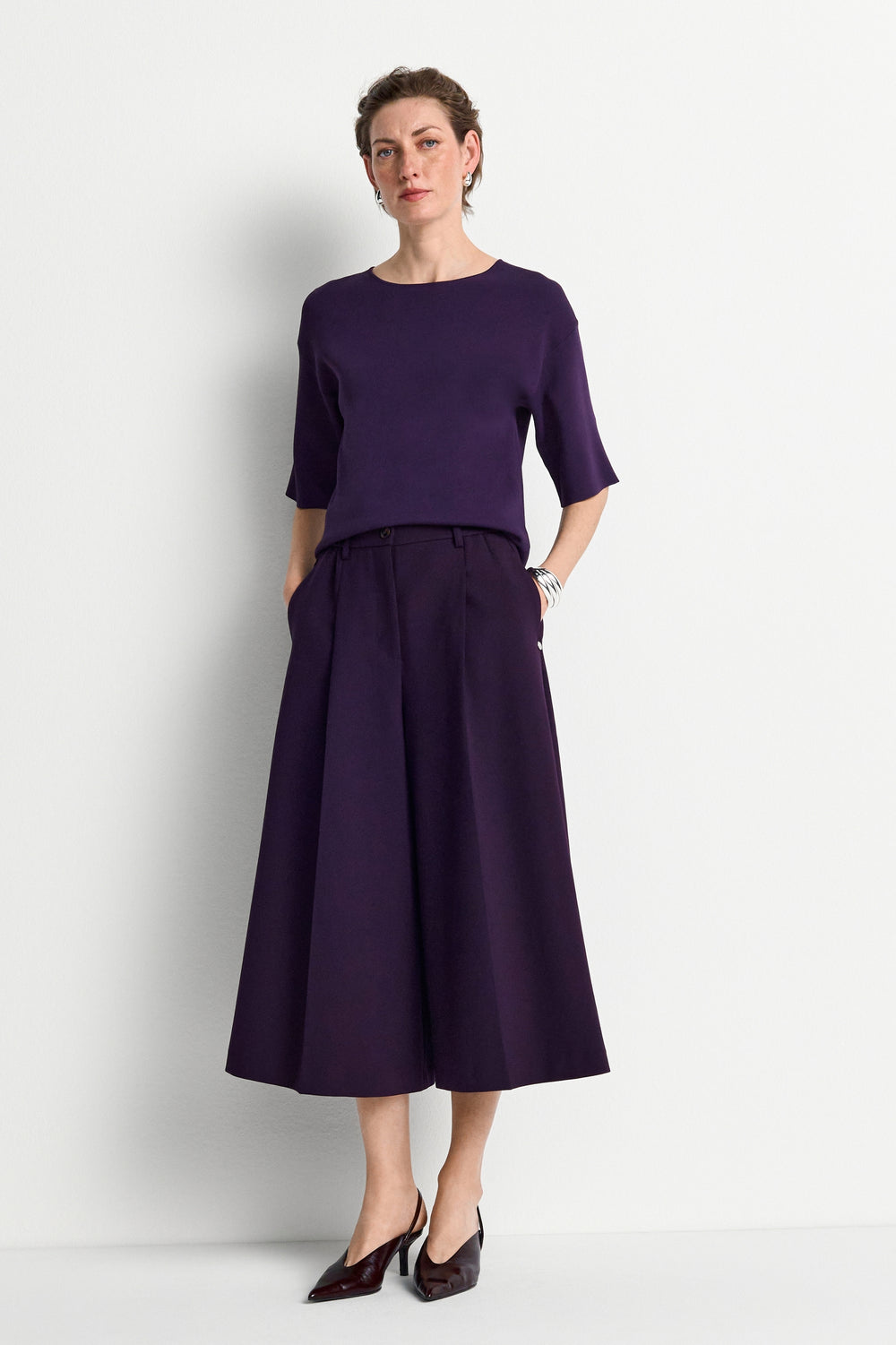 Cropped Wide Leg, mulberry 686 Bild 2