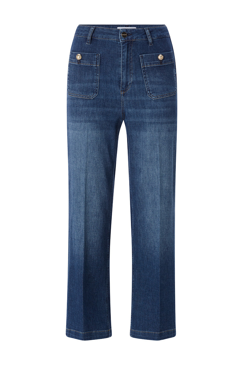 Culotte Patched Pockets, denim blue 700 Bild 1
