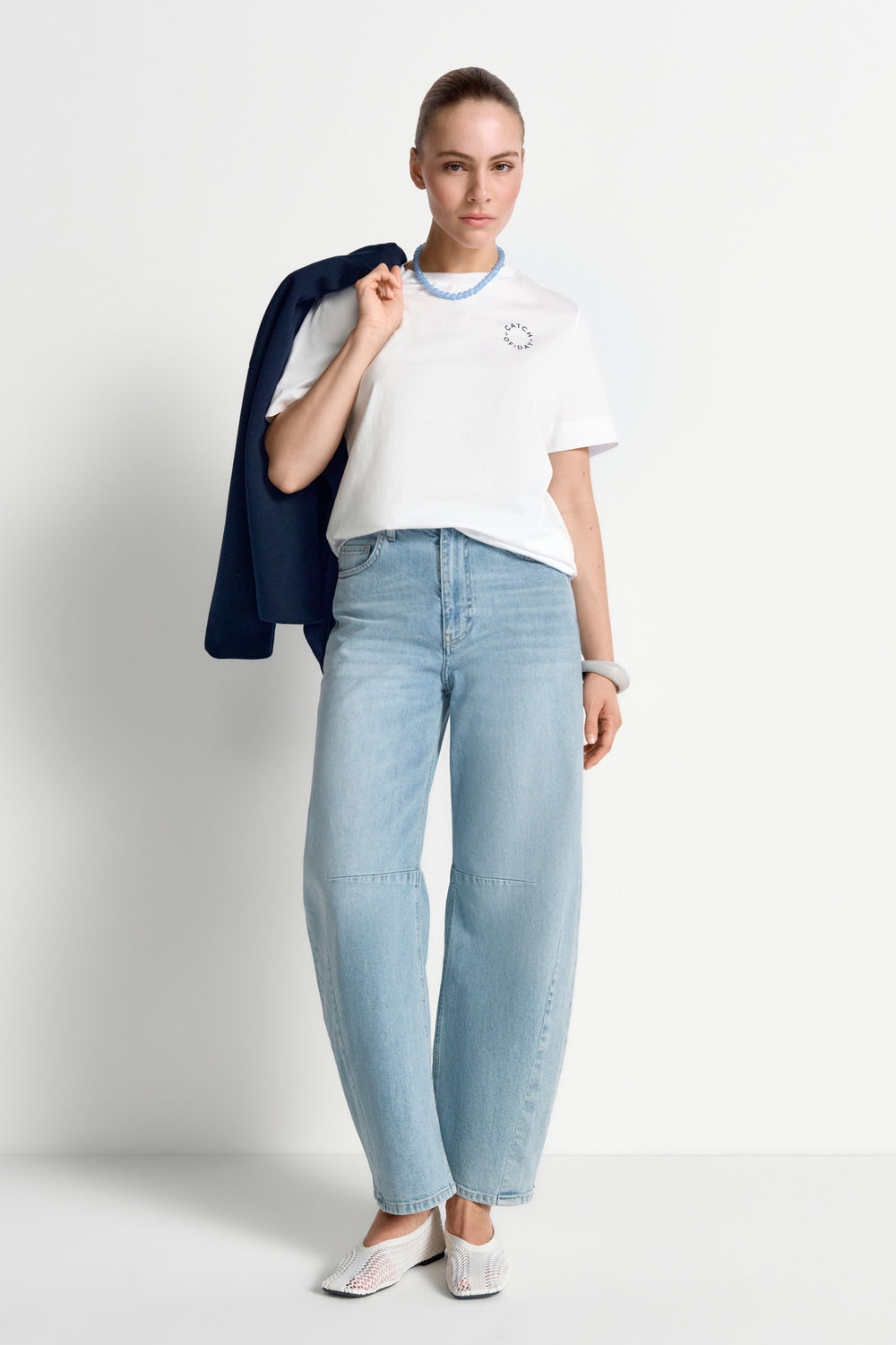 Easy Fit T-Shirt Sardines Print, white 100 Bild 2