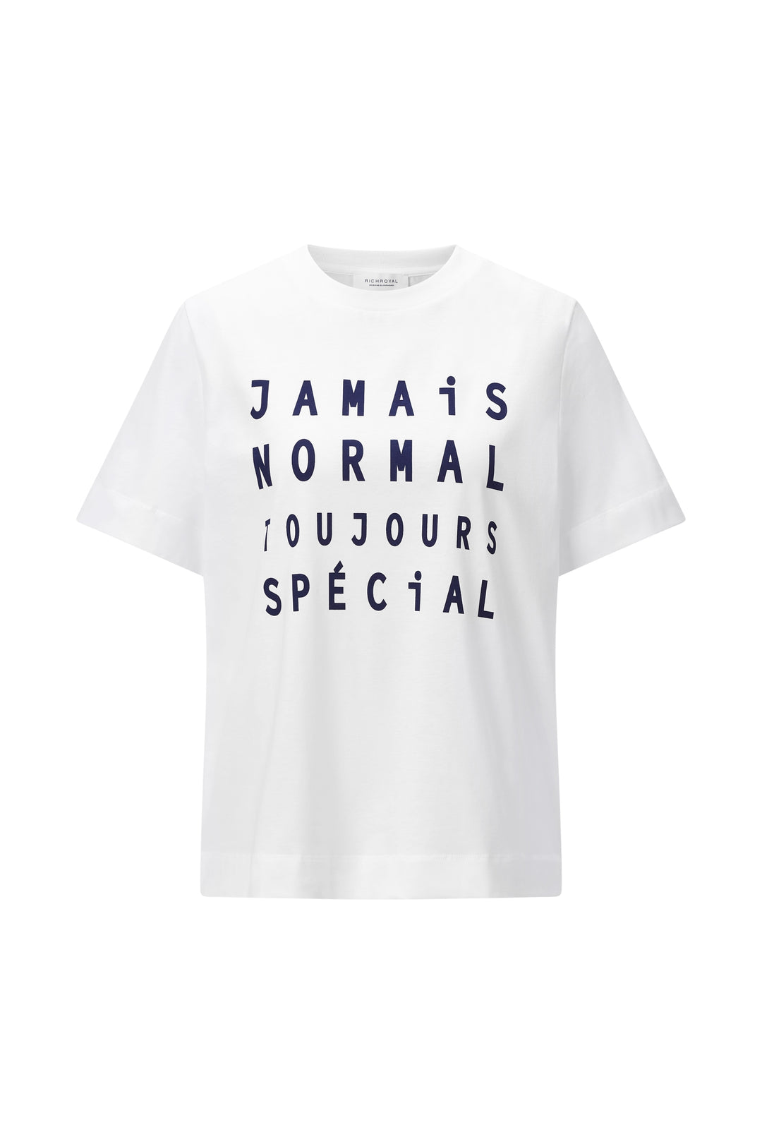 Easy Fit T-Shirt Wording Print, white 100 Bild 1