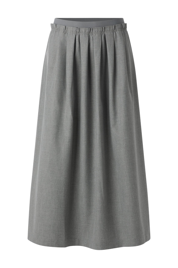 Flanel Midi Skirt, grey melangé 845 Bild 1
