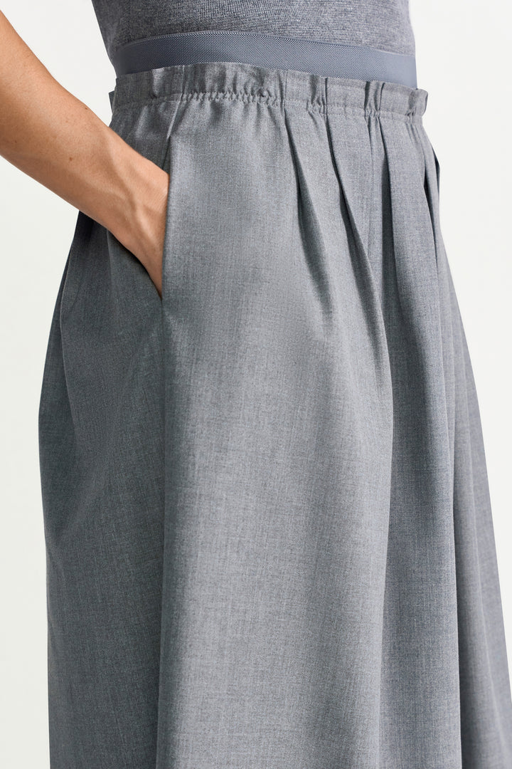Flanel Midi Skirt, grey melangé 845 Bild 5