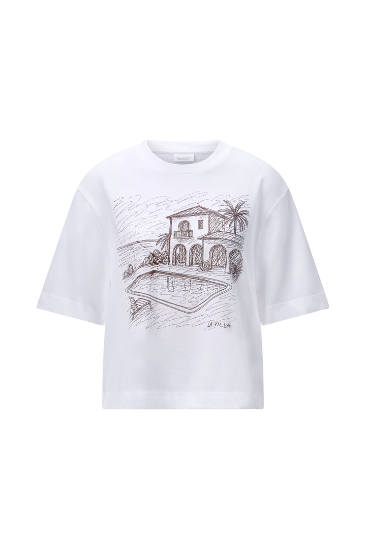 Gentle Fit T-Shirt with Print, white 100 Bild 1