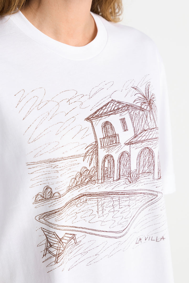 Gentle Fit T-Shirt with Print, white 100 Bild 5