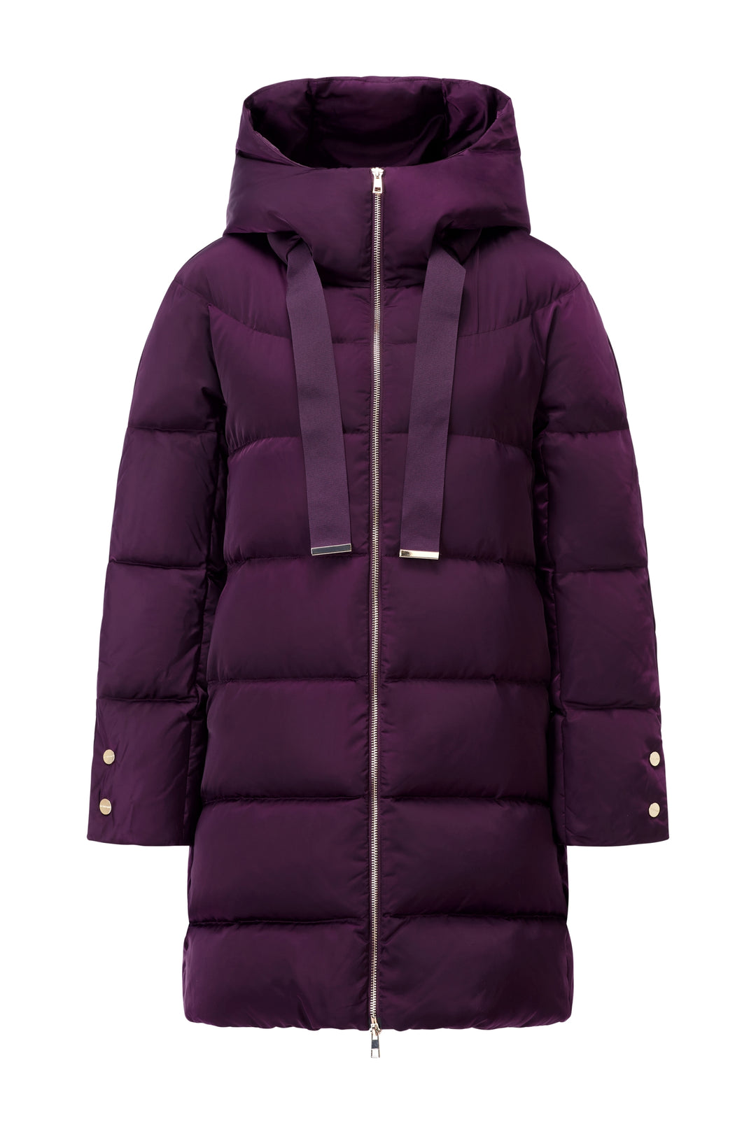 Hooded Midilength Puffer Jacket, luxe grape 671 Bild 1