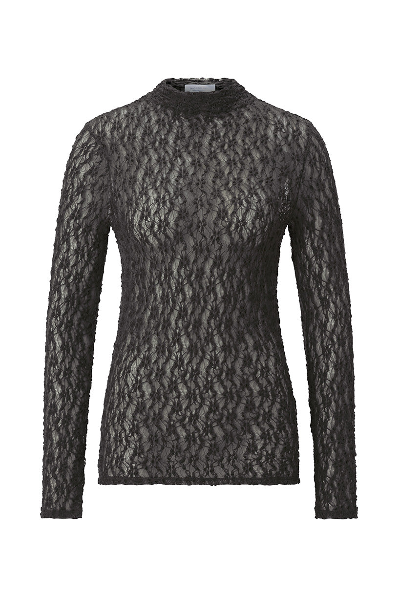 Jersey Lace Turtleneck Longsleeve, chocolate torte 298 Bild 1