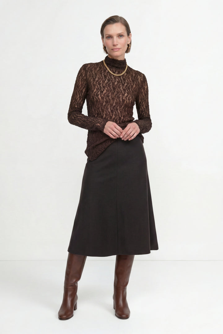 Jersey Lace Turtleneck Longsleeve, chocolate torte 298 Bild 2