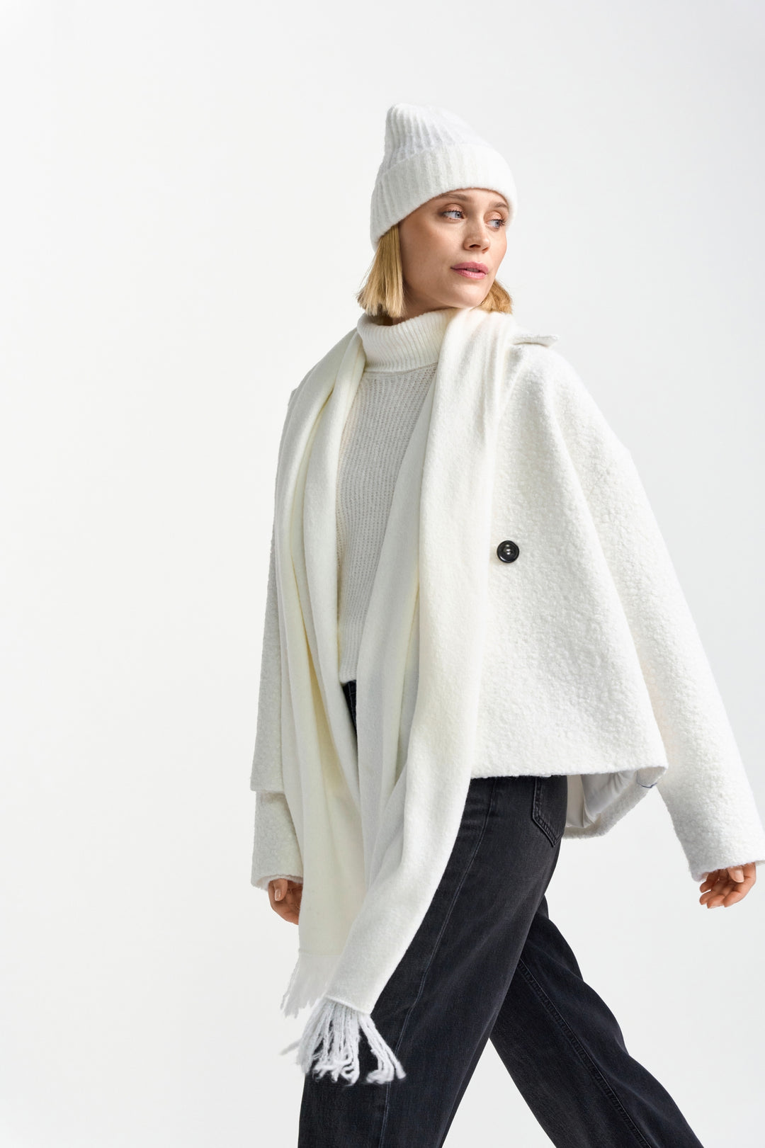 Knitted Logo Beanie, pearl white 113 Bild 3