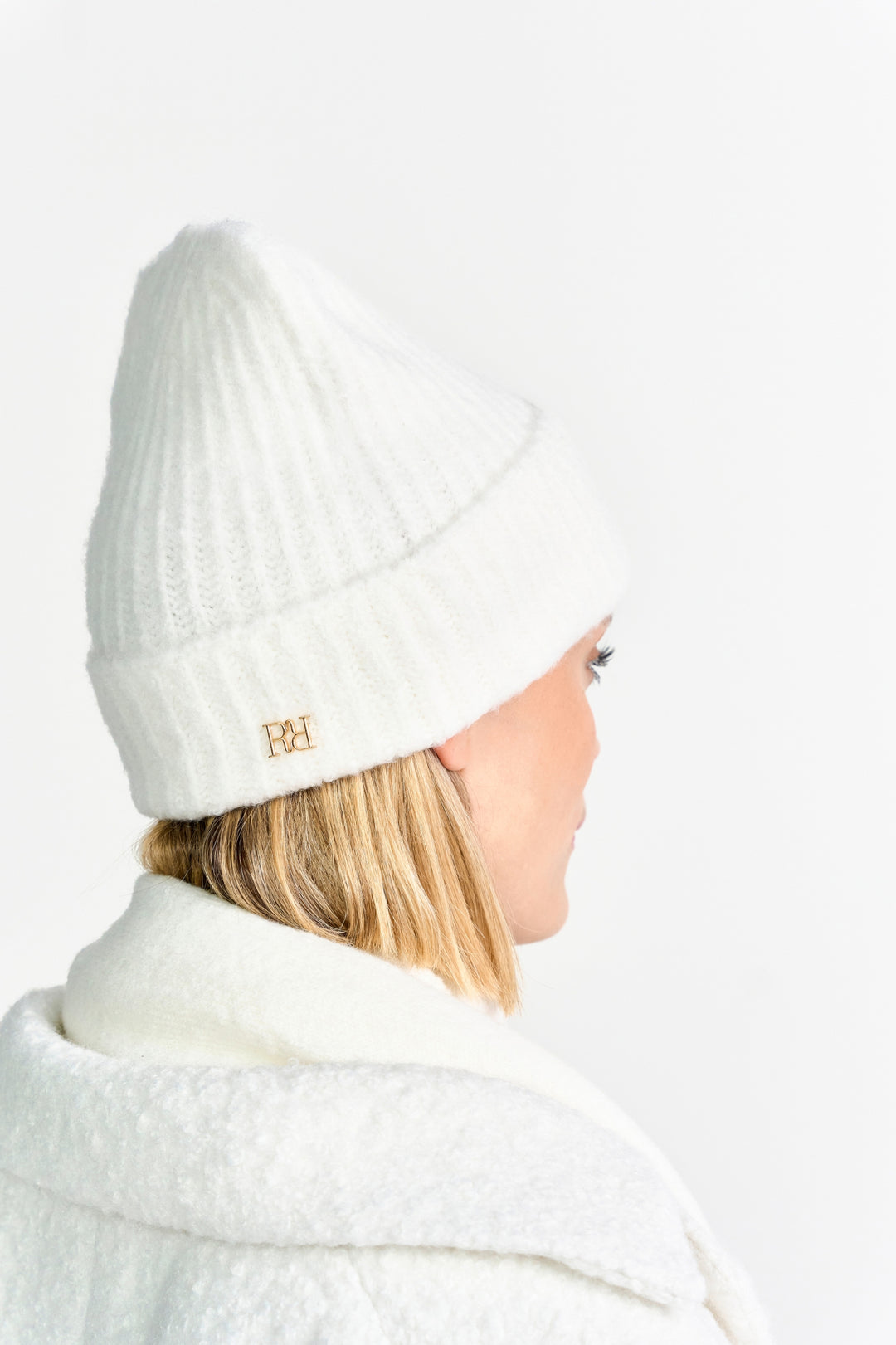Knitted Logo Beanie, pearl white 113 Bild 4