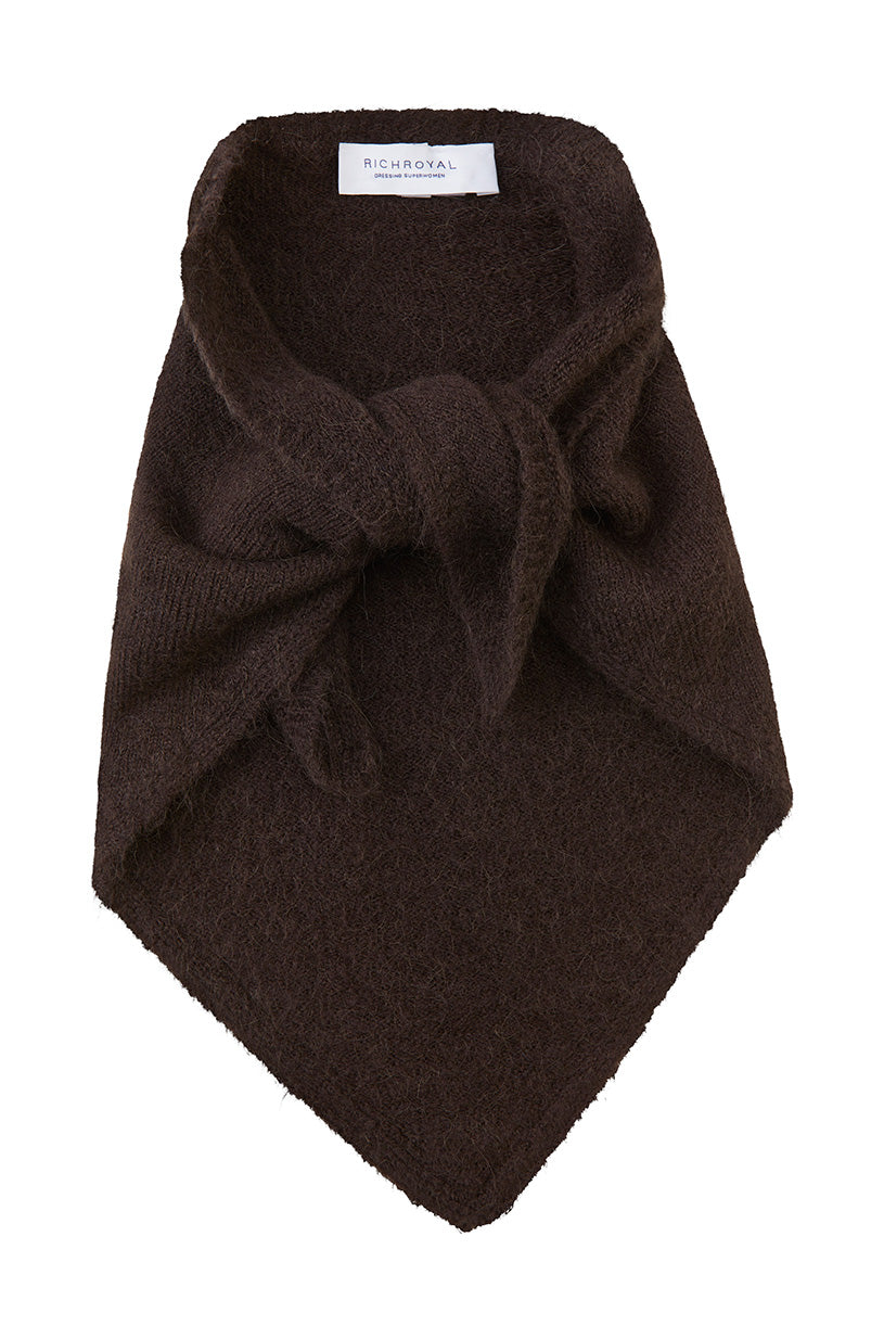 Knitted triangle scarf, chocolate torte 298 Bild 1