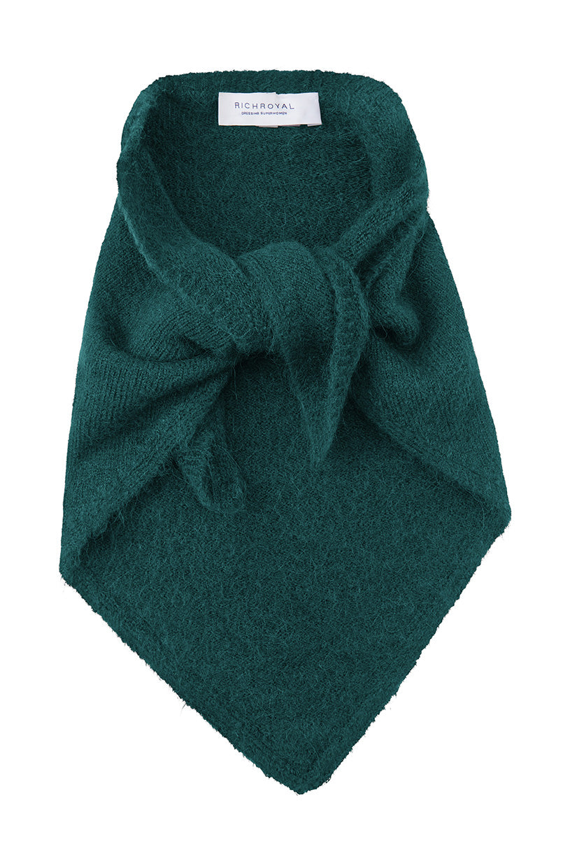 Knitted triangle scarf, deep pine 491 Bild 1