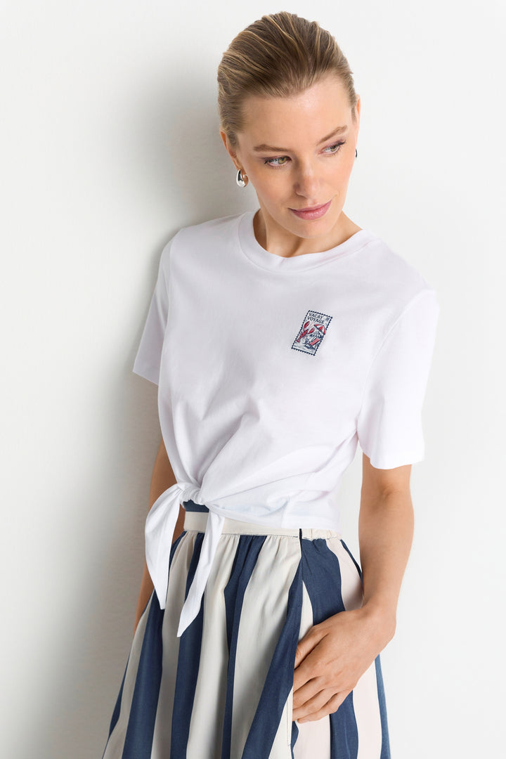 Knot T-Shirt with Print, white 100 Bild 3