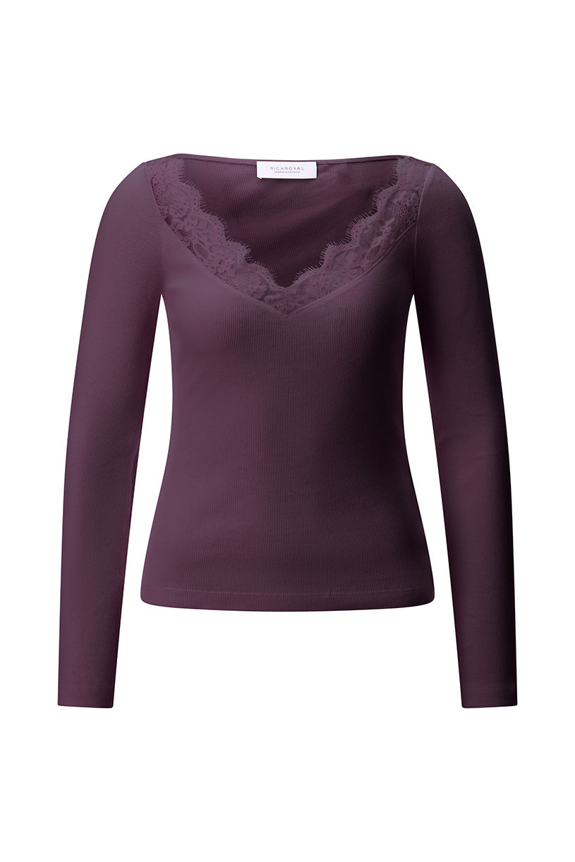 Lace Longsleeve, mulberry 686 Bild 1