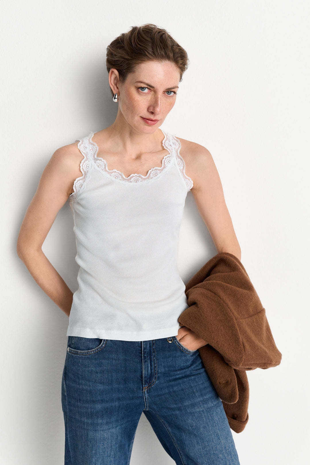 Lace Top, pearl white 113 Bild 3