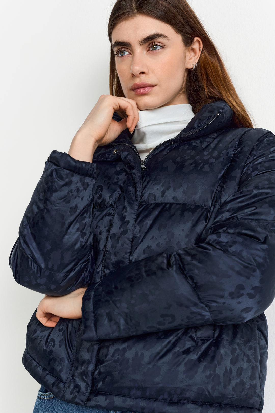 Leo jacquard puffer sustainable, midnight blue 781 Bild 6