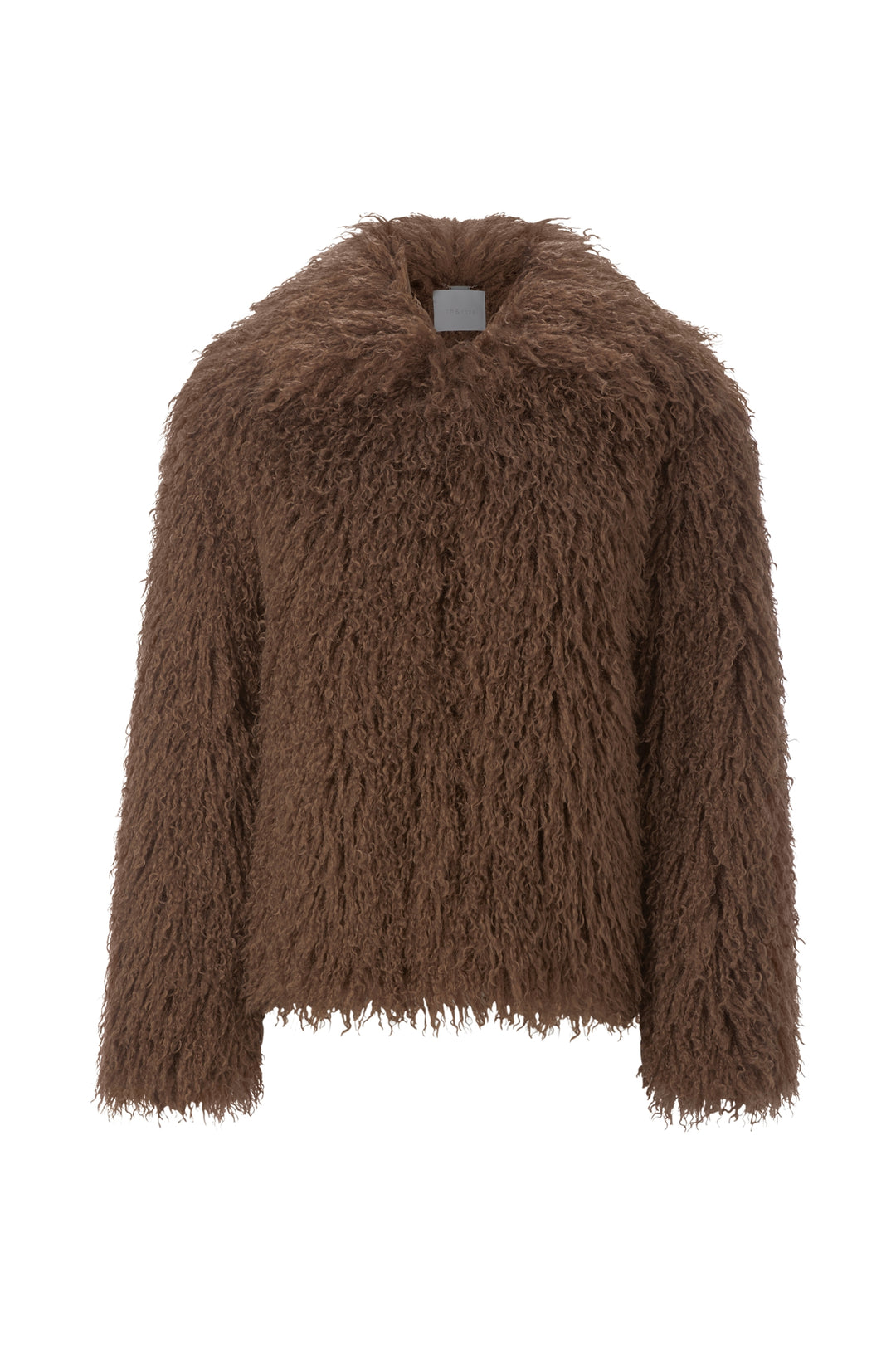 Long Hair Shearling Jacket, dark chocolate 285 Bild 1