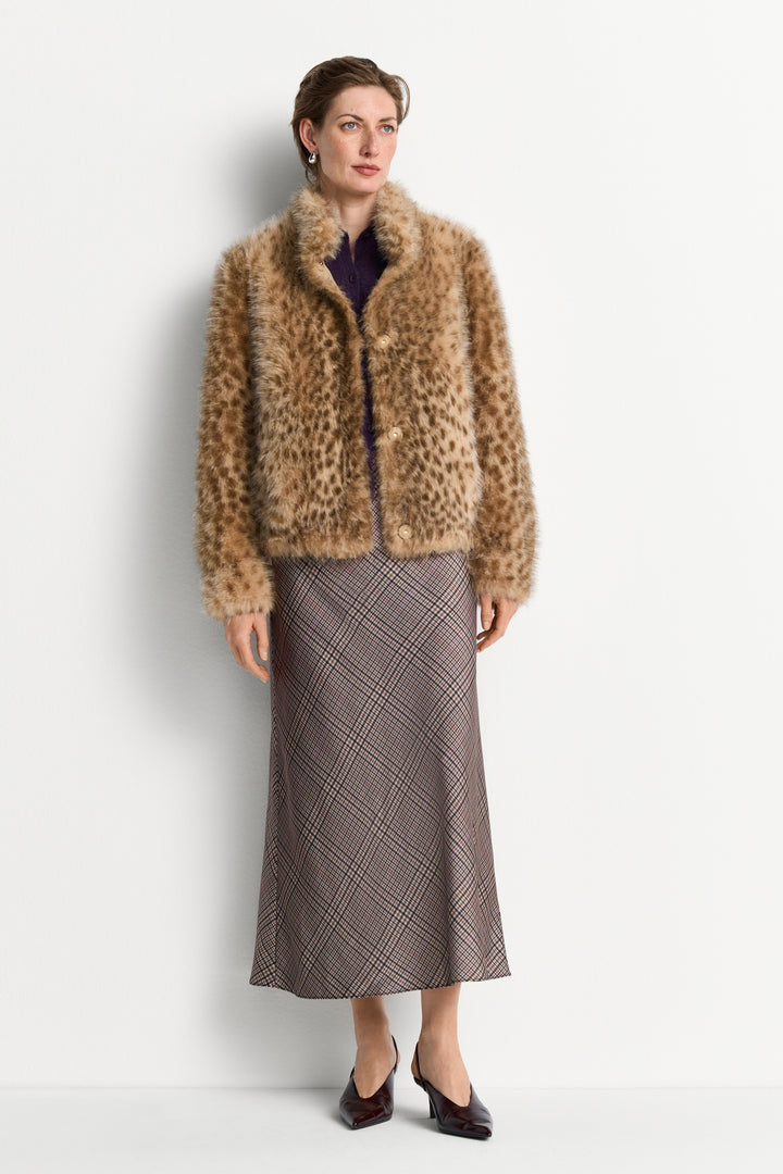 Marbled Faux Fur Jacket, caffee latte 223 Bild 2