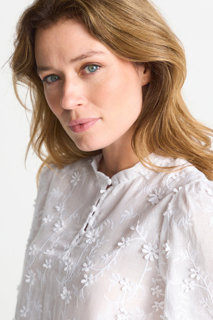 Mat Mix Blouse Broderie Anglaise, white 100 Bild 5