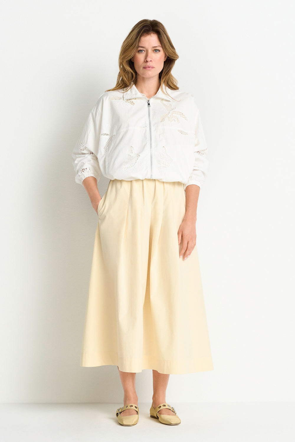Midi cotton skirt, soft butter 150 Bild 2