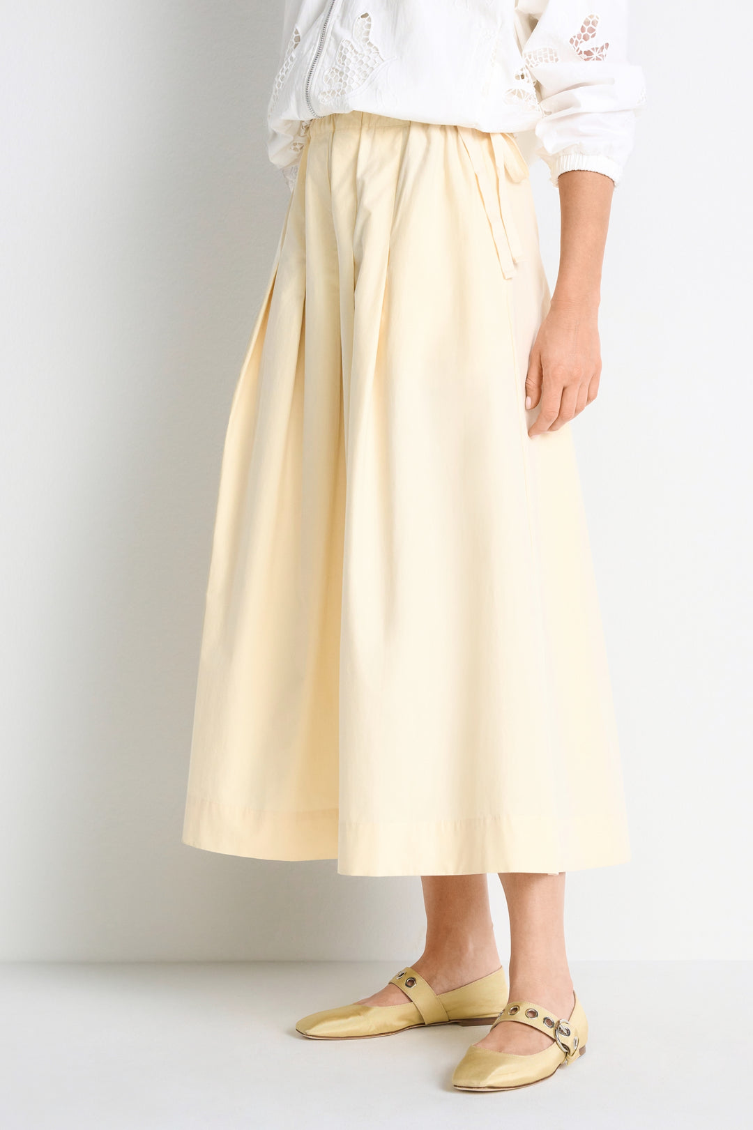 Midi cotton skirt, soft butter 150 Bild 3