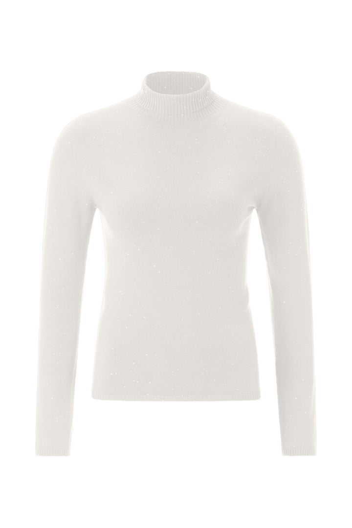 Mini Sequin Turtle Neck, pearl white 113 Bild 1