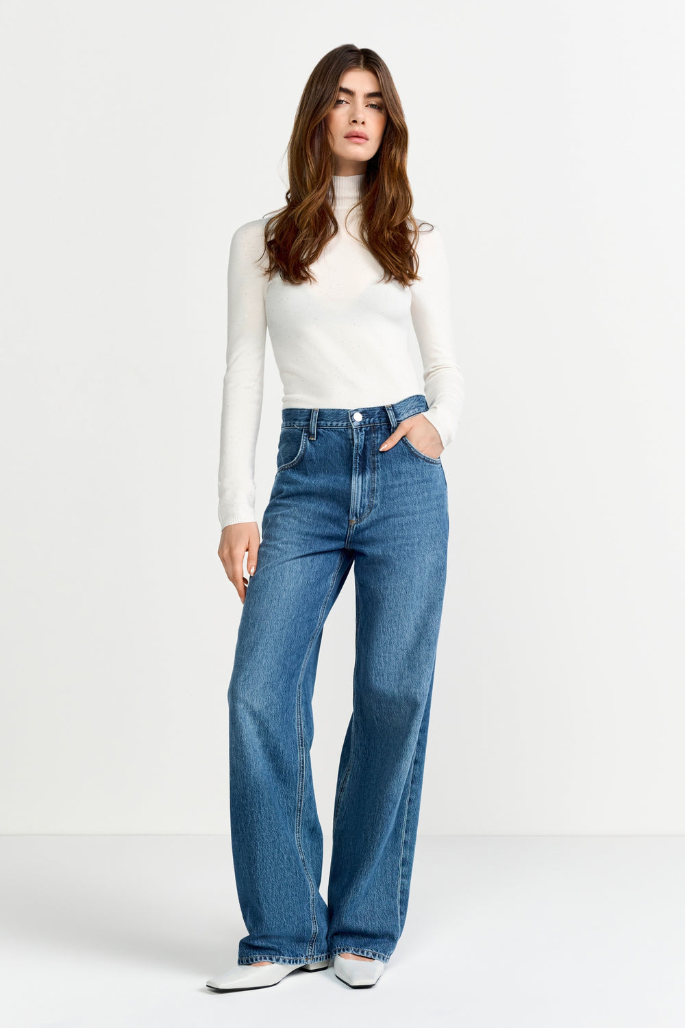 Mini Sequin Turtle Neck, pearl white 113 Bild 2