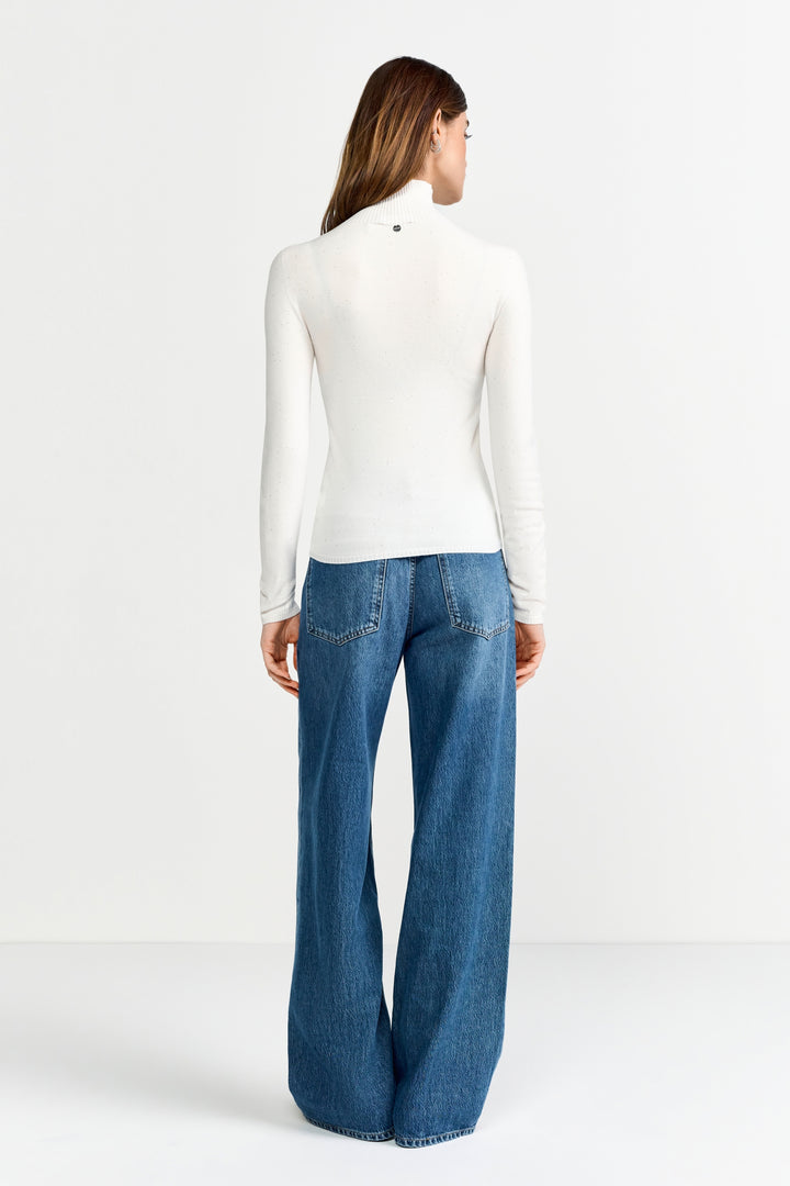 Mini Sequin Turtle Neck, pearl white 113 Bild 4