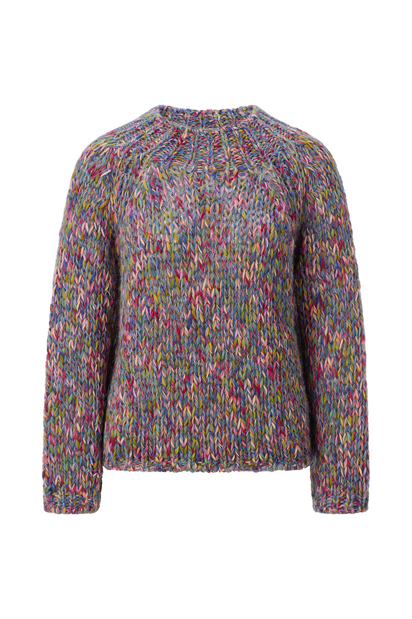 Multicoloured Mock Neck, misty blue 751 Bild 1