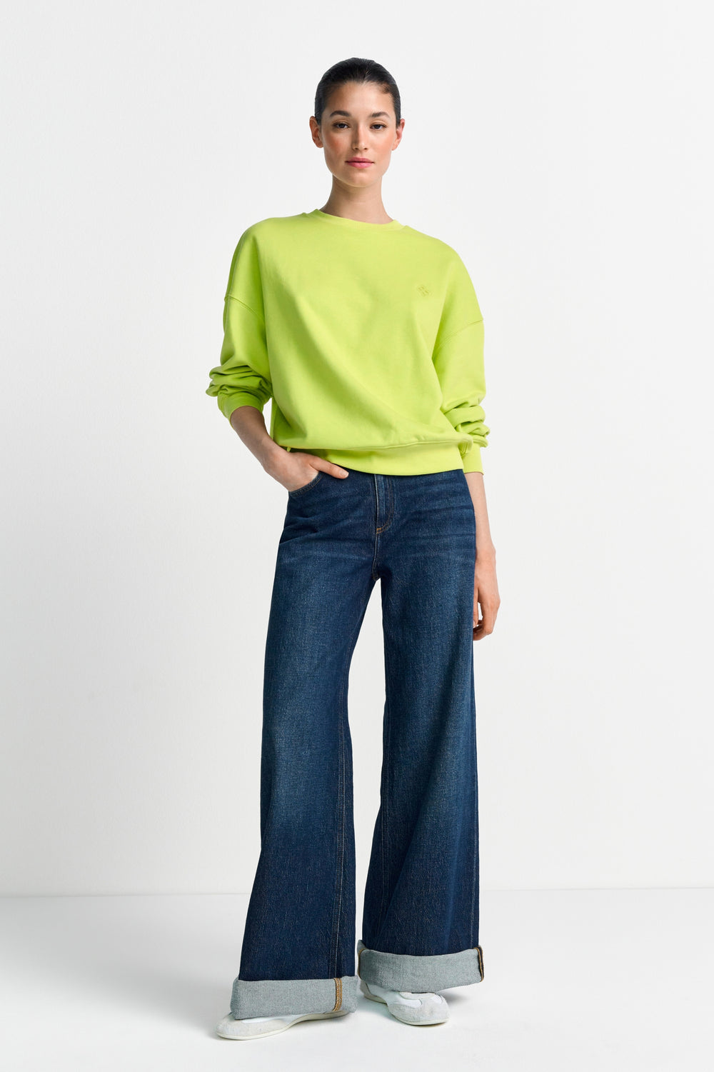 O Oversized Sweater, urban lime 395 Bild 2