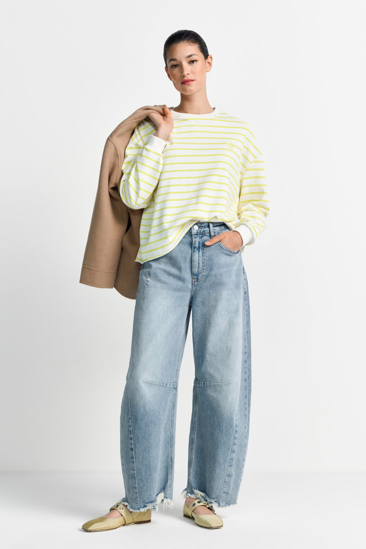 O Striped Sweatshirt, urban lime 395 Bild 2