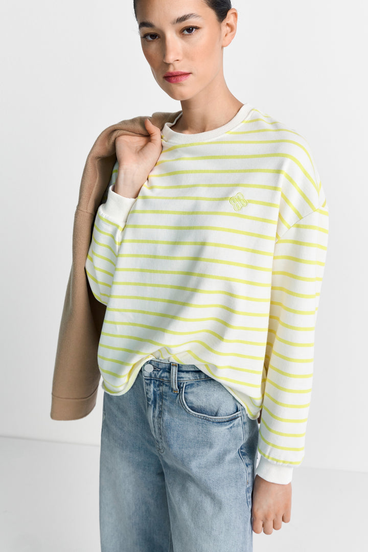 O Striped Sweatshirt, urban lime 395 Bild 3
