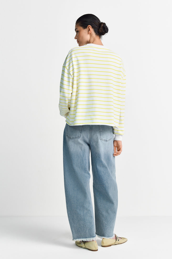O Striped Sweatshirt, urban lime 395 Bild 4