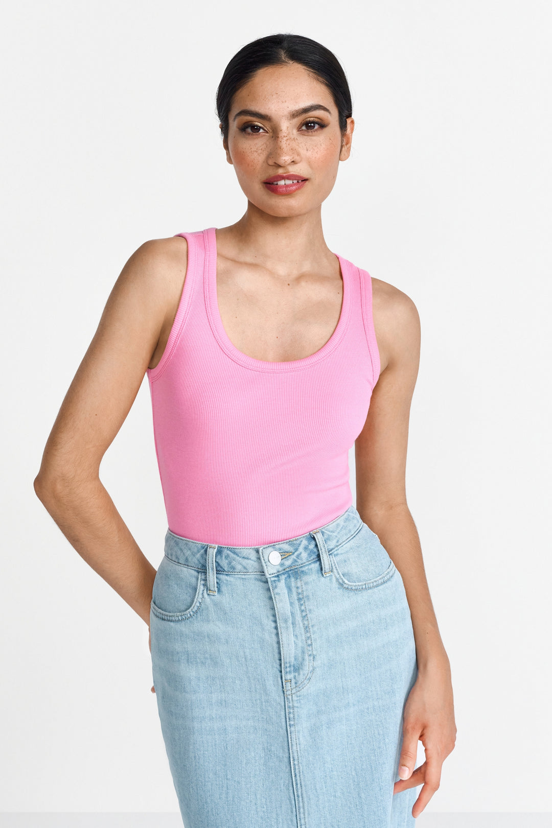 Organic Rib Tank Top, bubblegum pink 528 Bild 3