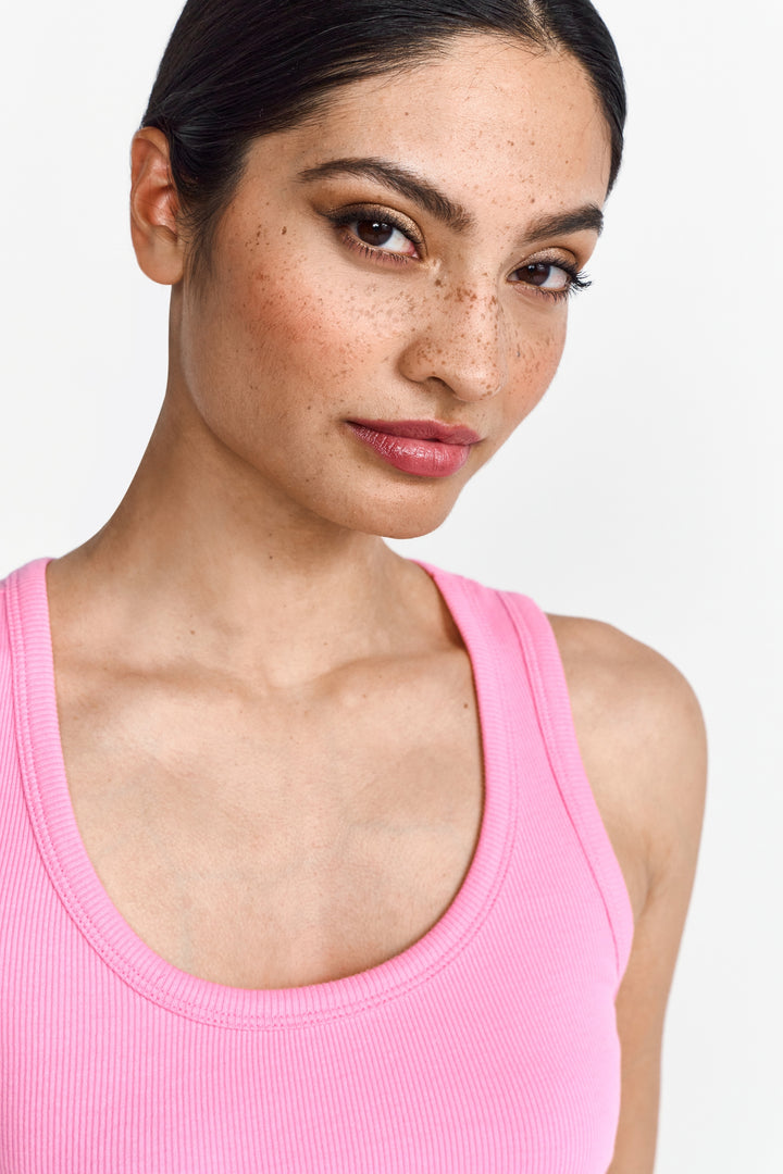 Organic Rib Tank Top, bubblegum pink 528 Bild 5