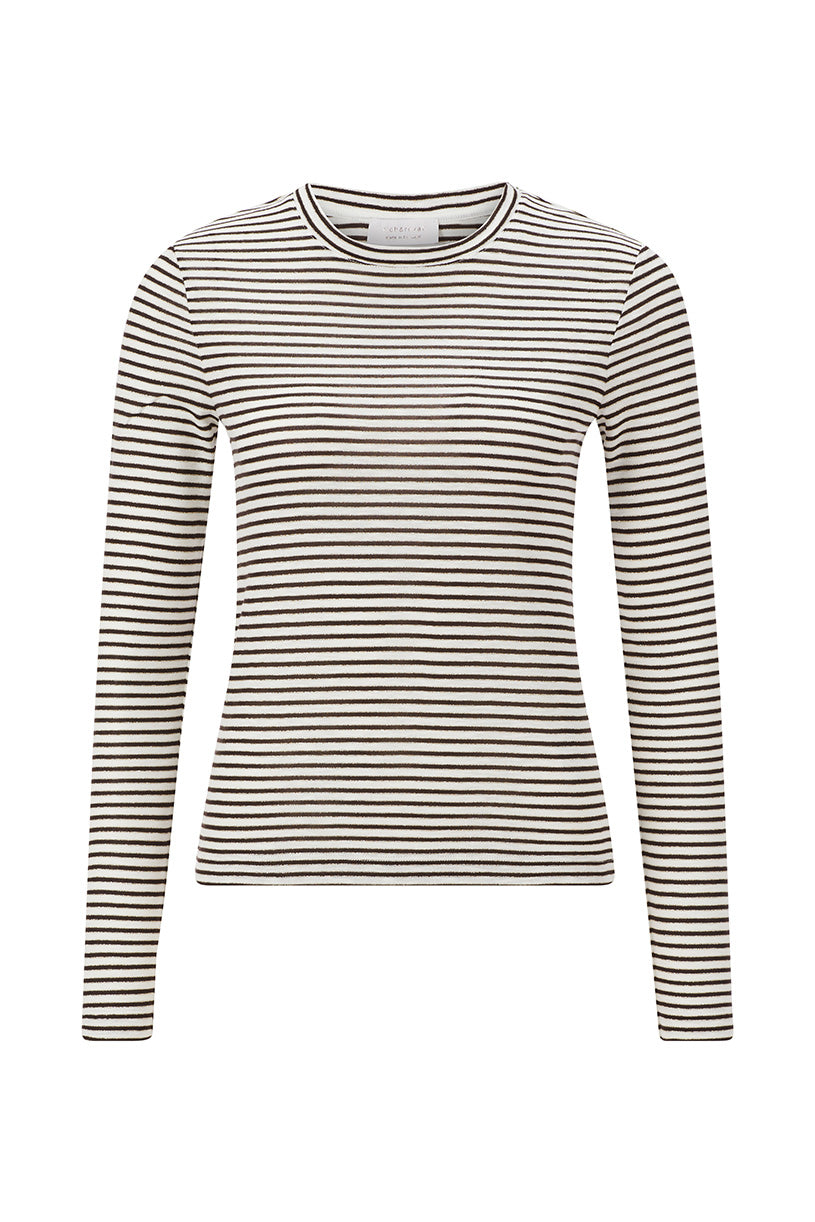 Organic Sparkle Striped Longsleeve, chocolate torte 298 Bild 1