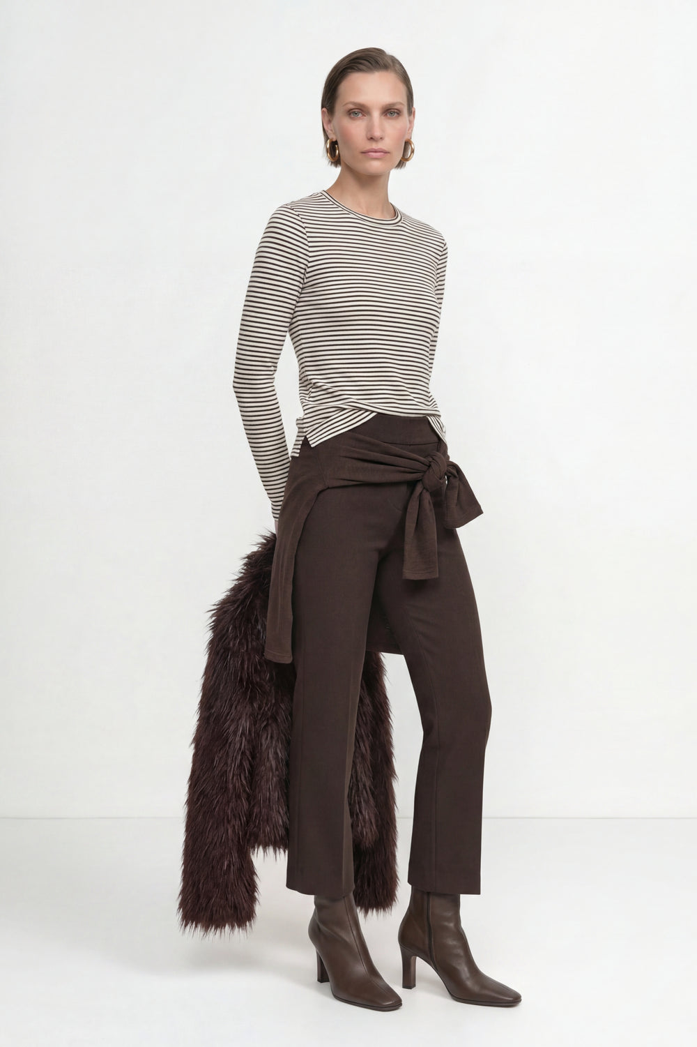 Organic Sparkle Striped Longsleeve, chocolate torte 298 Bild 2