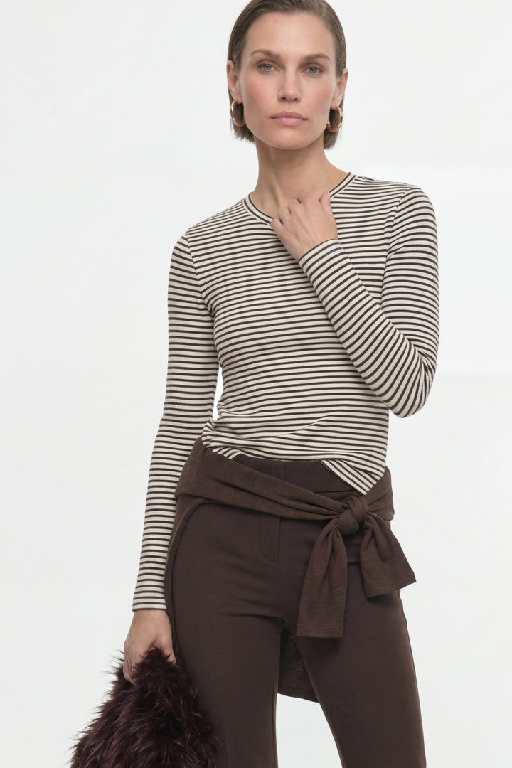 Organic Sparkle Striped Longsleeve, chocolate torte 298 Bild 5