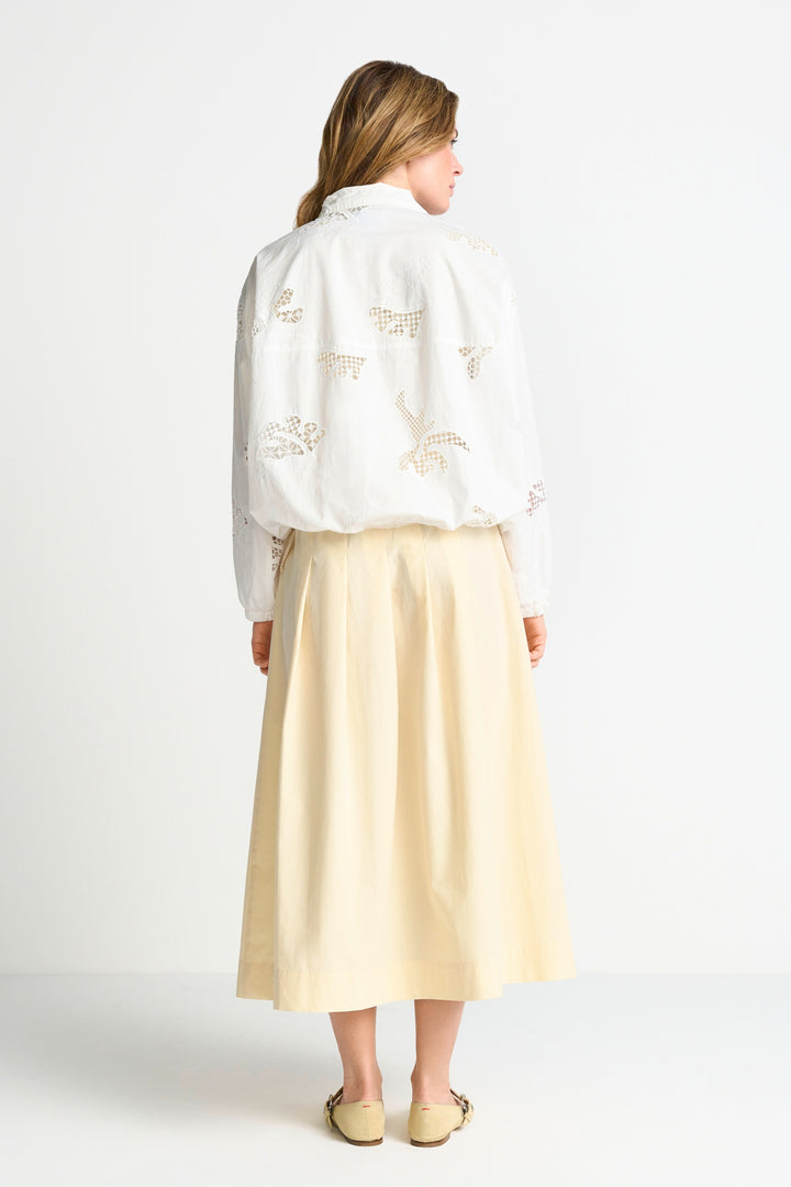 Oversize blouson with broderie angl, pearl white 113 Bild 4
