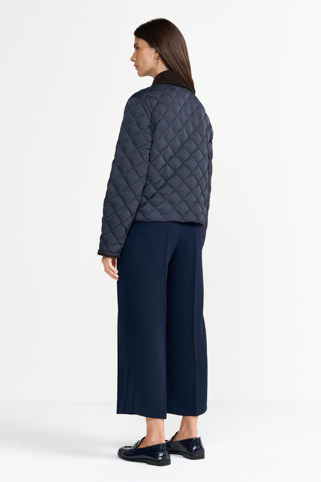 Padded Jacket with Corduroy Collar, midnight blue 781 Bild 4