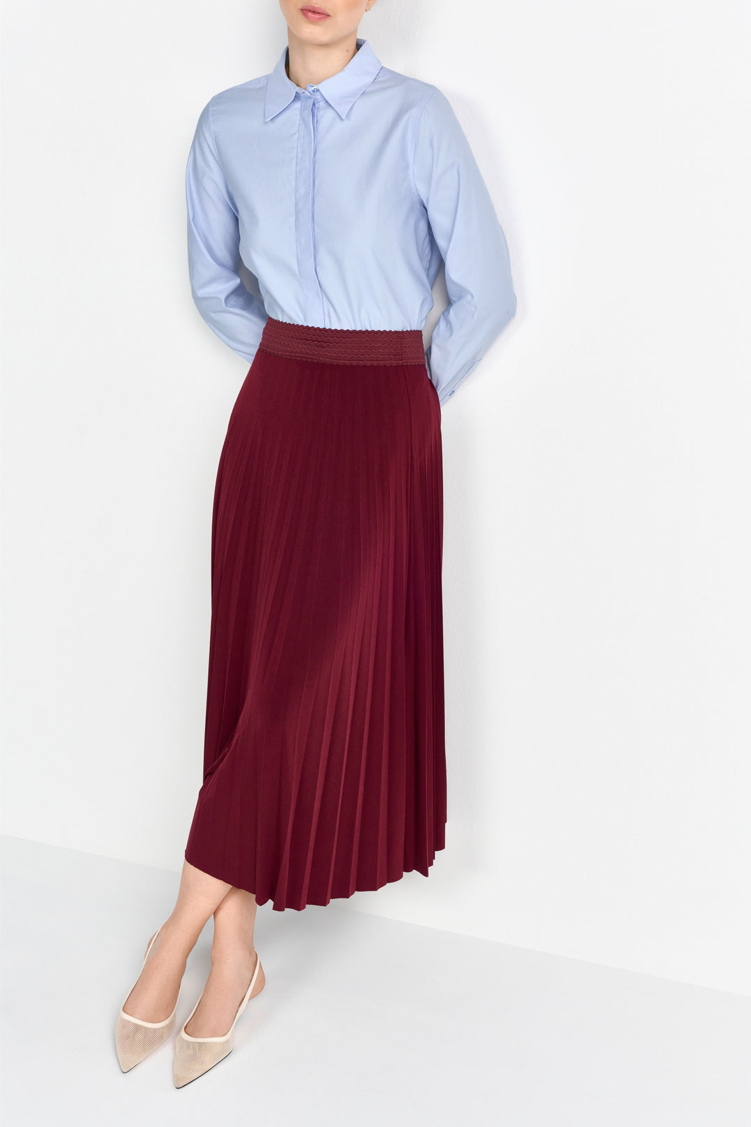 Plissee skirt recycled, ruby glow 599 Bild 2