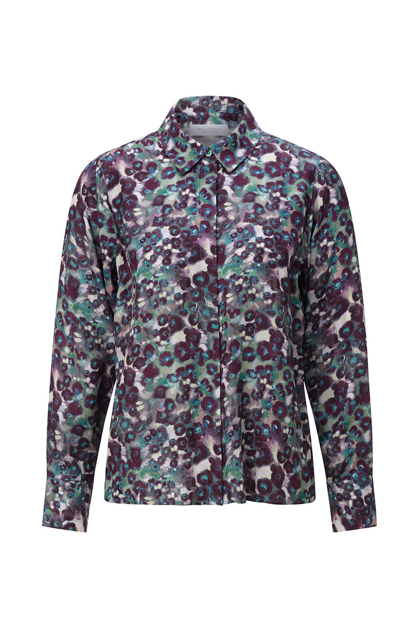 Printed Blouse, leaf green 478 Bild 1