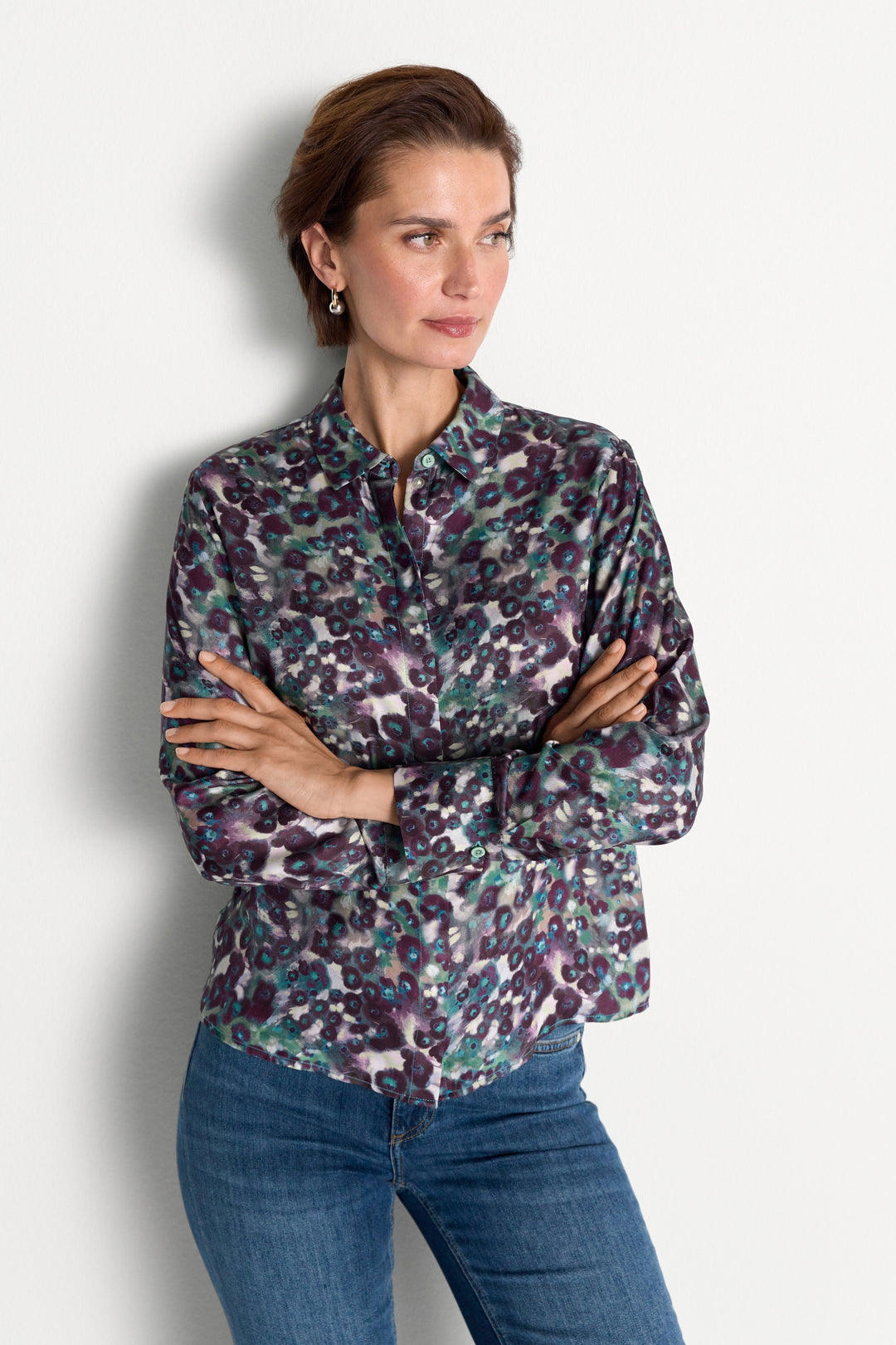 Printed Blouse, leaf green 478 Bild 3