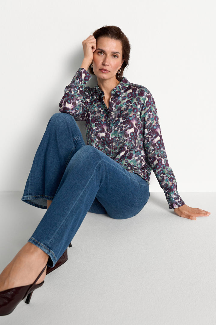 Printed Blouse, leaf green 478 Bild 5