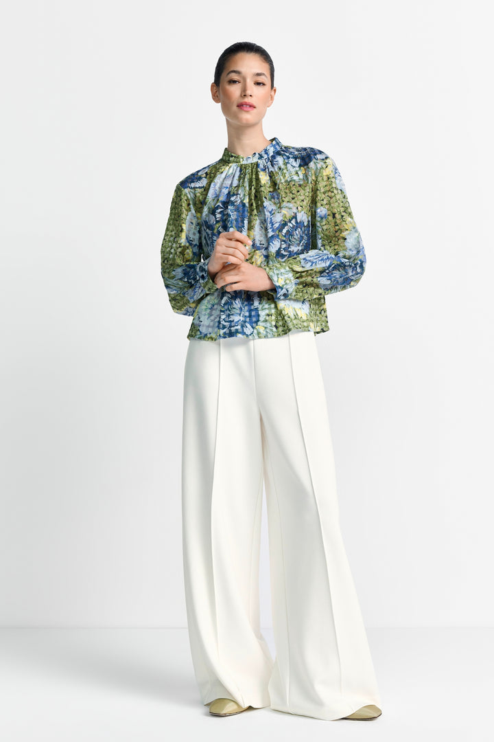 Printed Blouse with Collar Stand, urban lime 395 Bild 2