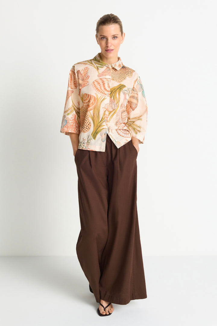 Printed Short Sleeves Blouse, soft papaya 305 Bild 2