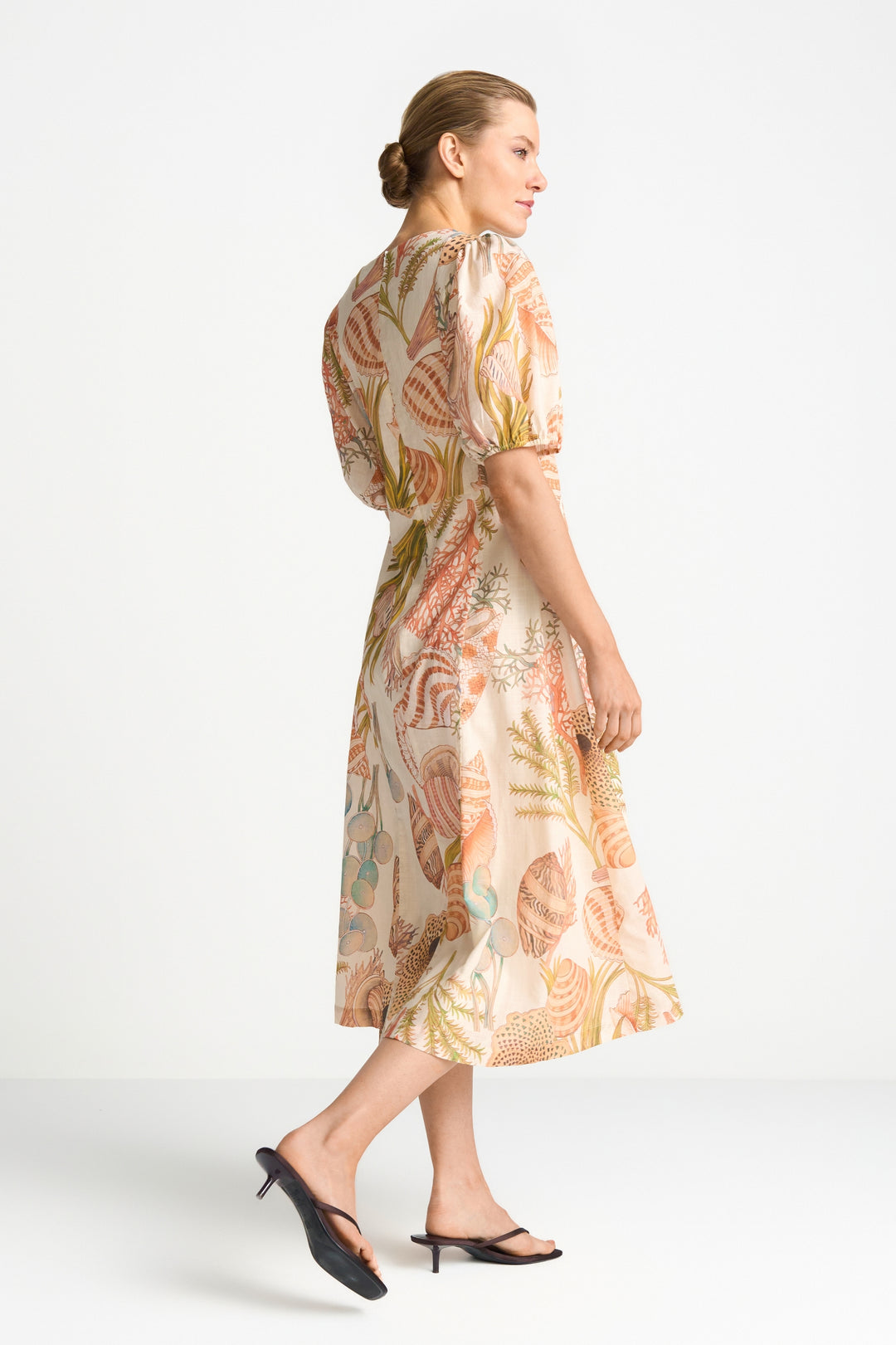 Printed Summer Cotton Midi Dress, soft papaya 305 Bild 4