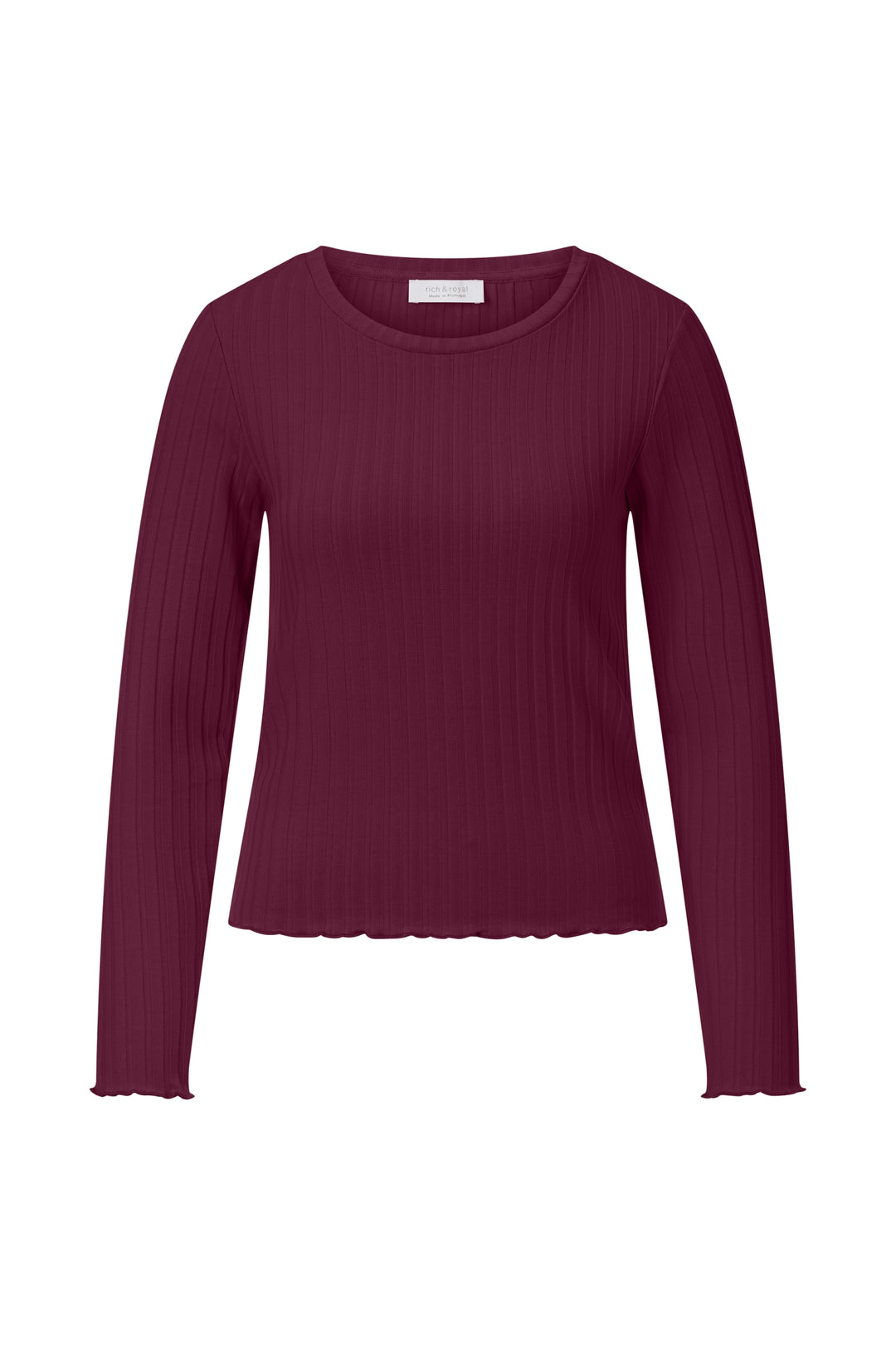 Rib Longsleeve, ruby glow 599 Bild 1