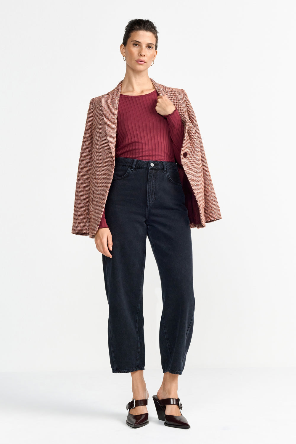 Rib Longsleeve, ruby glow 599 Bild 2