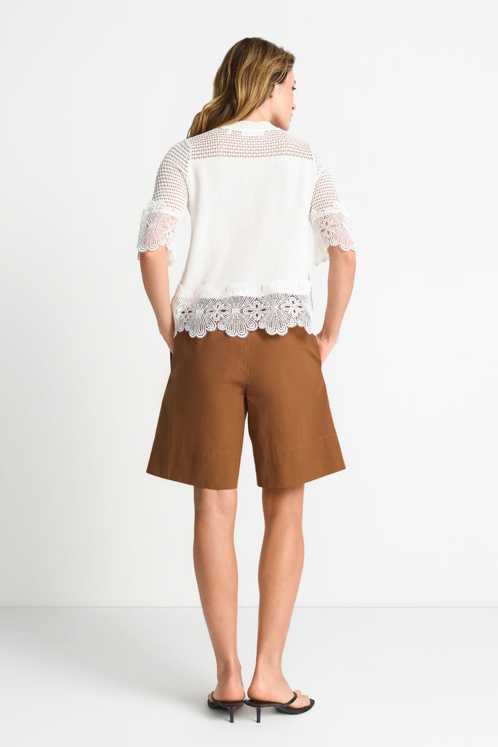 RNK SH SLVS Lace Stitch, pearl white 113 Bild 4